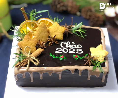 N701 (20-40-40) Brownie hình chữ nhật (Bánh giáng sinh/ Noel/ Christmas cake)