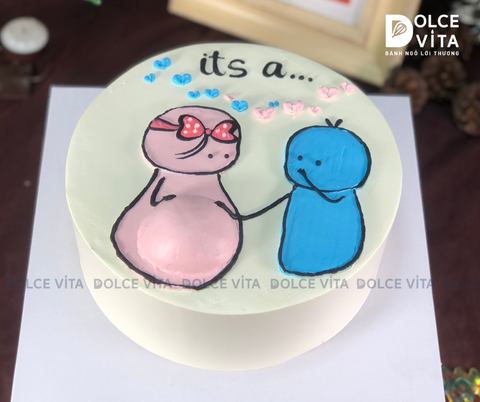 [2944] (60) Bánh kem tiết lộ giới tính (Gender Reveal Cake) - Bất ngờ và hạnh phúc