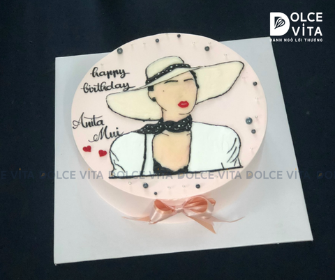 697 (70) Vẽ quý bà đội nón rộng vành