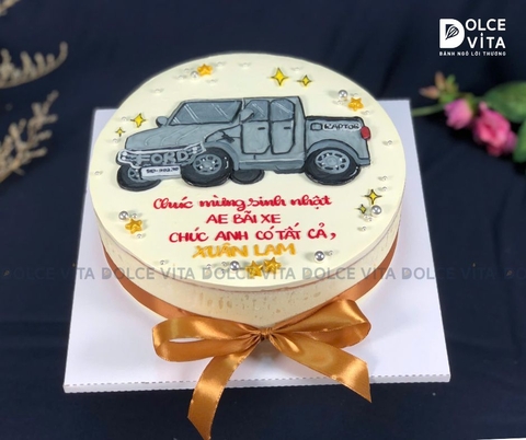 [215] (80) Bánh kem vẽ hình xe - món quà tặng cho phái nam