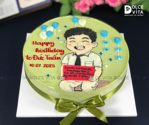 [1815] (80) Matcha Yogurt vẽ phác thảo chibi nam - quà tặng độc đáo