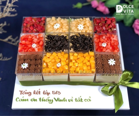 [628] Set bánh ly nhiều vị trang trí trái cây