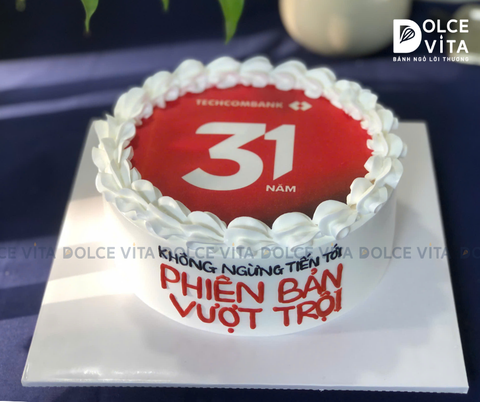 613 (40) Bánh in hình logo Techcombank