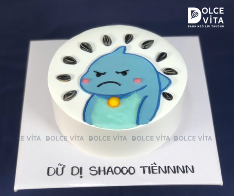 [1898] (50) Bánh kem vẽ meme cá mập - siêu ngầu và đáng yêu