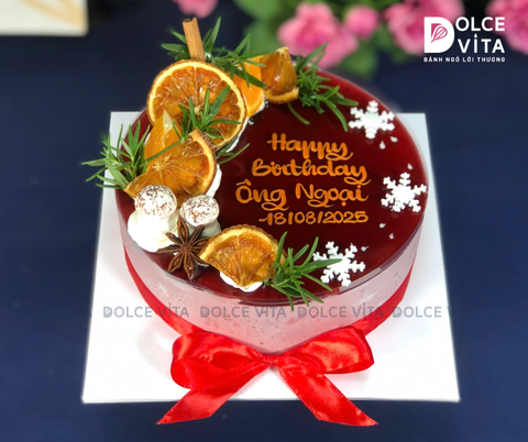 N304 Mulberry Yogurt (Mousse dâu tằm sữa chua) trang trí Giáng sinh