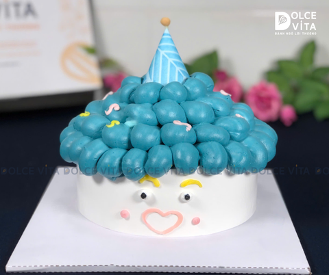 [1613] Bánh kem tạo hình mái tóc xù - phong cách Hàn Quốc tươi sáng
