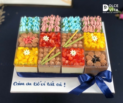 [1470] Set bánh ly nhiều vị trang trí trái cây tặng cho Ngày của Cha