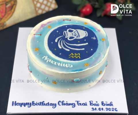 [2917] Bánh kem Sinh Nhật tặng Cung Bảo Bình