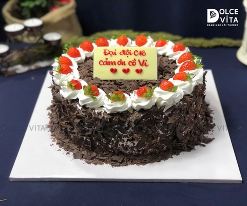 013 (20-40-80-100) Berry cake trang trí dâu và socola