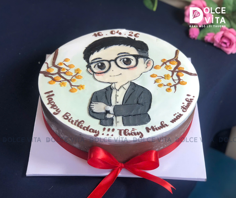 [3051] (90) Bánh Kem Vẽ Chibi Chân Dung - Món quà sinh nhật không đụng hàng!