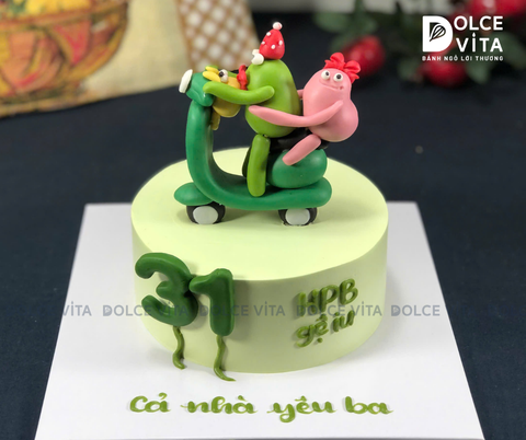 [3046] (200) Bánh tạo hình nhân vật đất sét chủ đề “Lên xe anh đèo” theo yêu cầu