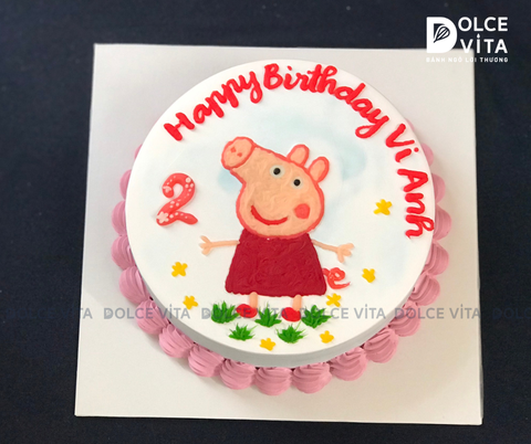 178 (80) Bánh kem vẽ chú Heo Peppa Pig
