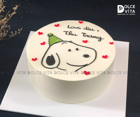 [1318] (20) Chiếc bánh vẽ phác thảo chú chó Snoopy