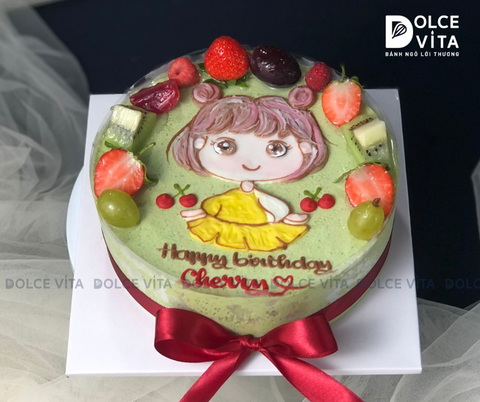 010 (70) Matcha Yogurt vẽ Chibi bé gái