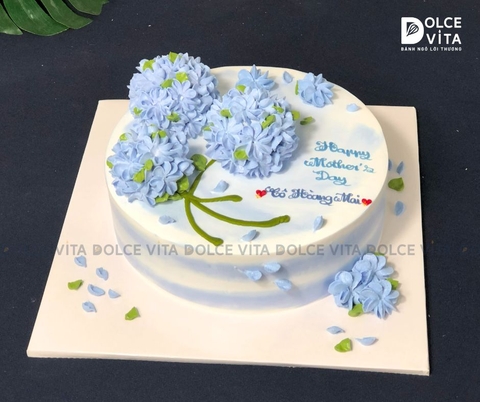 [1150] (60-90-120-150) Bánh kem hoa cẩm tú cầu – Quà tặng 8/3, Ngày của Mẹ, 20/10