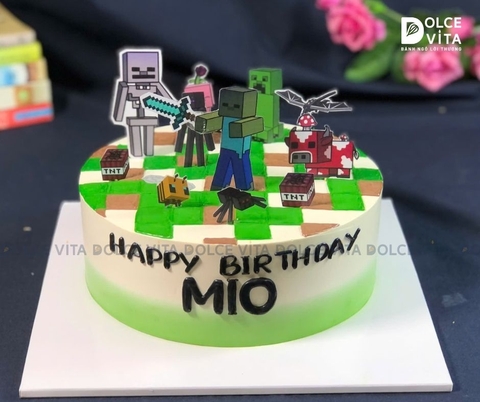 [051] (200) Bánh Sinh Nhật tặng Bé Trai Mê MineCraft.