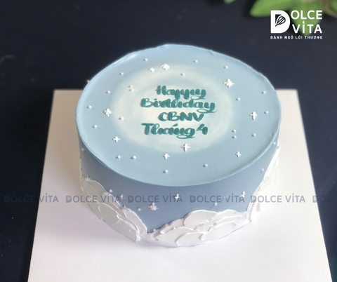 [2991] (40) Bánh kem chủ đề bầu trời, mây - sao..