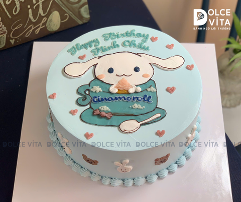 [2105] (80) Bánh vẽ chú chó Cinnamoroll cho fan của hoạt hình Sanrio