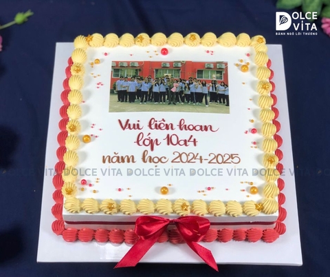 [1327] (60) Bánh kem in hình tập thể dành cho lễ tổng kết, bế giảng năm học
