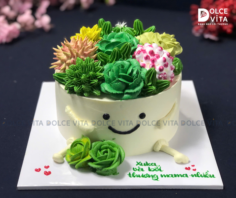 1024 (SM110-180-230) Bánh Kem Xương Rồng (Cactus Flower) Tinh Tế