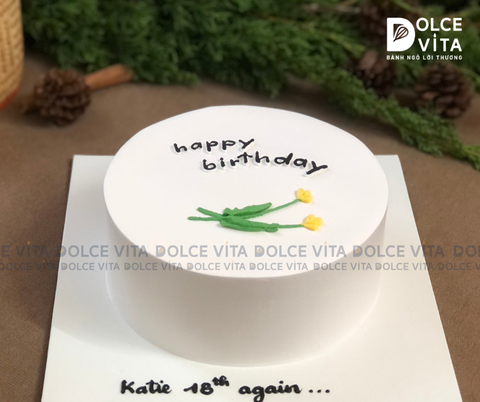 838 Bánh vẽ bông hoa đơn giản mừng sinh nhật [Liti]