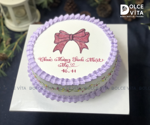 [2076] (30) Bánh phong cách cổ điển vẽ nơ