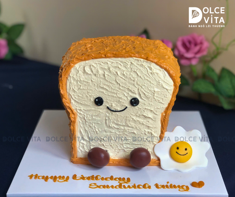 [3045] (130) Bánh tạo hình bánh mì sandwich và trứng ốp la theo yêu cầu