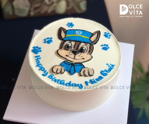 [3023] (70) Bánh kem vẽ chó cứu hộ Chase (Paw Patrol)