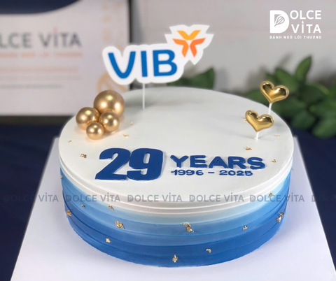 [2046] (90) Bánh trang trí logo cho kỷ niệm thành lập VIB