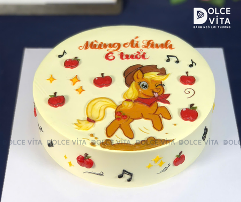 [1902] (95) Bánh kem vẽ Applejack (My Little Pony)