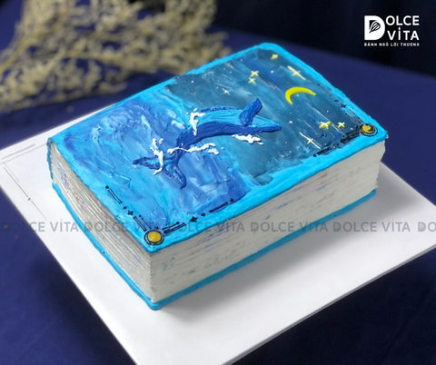 [1580] (150) Bánh kem tạo hình quyển sách tặng tác giả, người yêu sách.