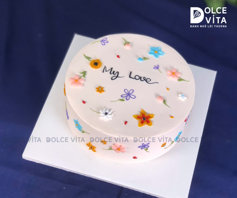 [2050] (40) Bánh kem trang trí chi tiết nhẹ nhàng [Liti]