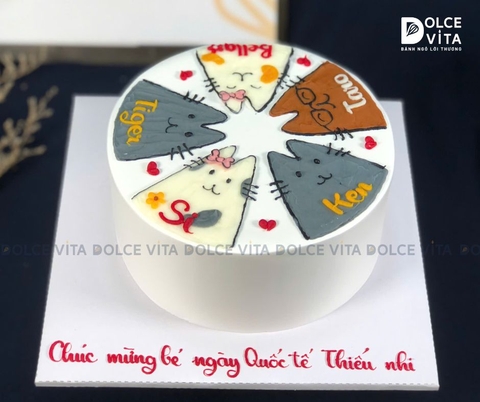 990 (50) Bánh vẽ các chú mèo