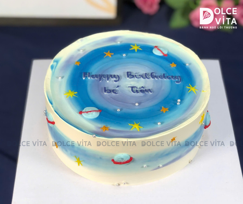 [1905] (50) Bánh kem chủ đề bầu trời, vũ trụ – khi cả bầu trời thu nhỏ trên chiếc bánh