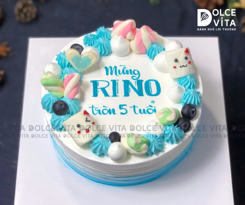 036 Bánh đơn giản tông xanh