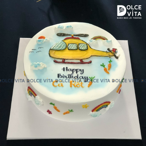 [296] (80) Bánh vẽ máy bay trực thăng cho bé