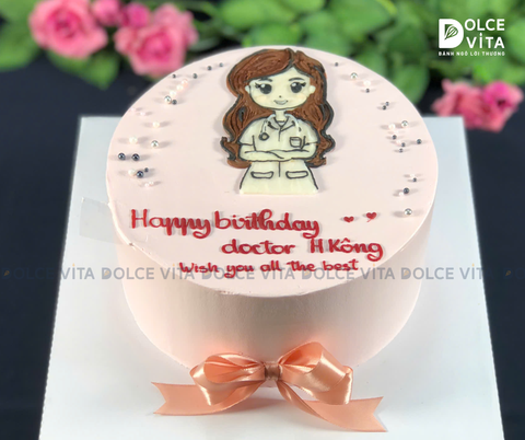 [1528] (80) Bánh vẽ bác sĩ - quà tặng cho người làm ngành Y.