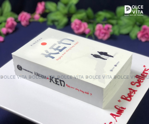 [1579] Bánh kem tạo hình quyển sách tặng tác giả, người yêu sách.