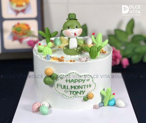 [1562] (200) Bánh Kem Tạo Hình Chú Rắn Cho Sinh nhật, Thôi nôi, Đầy tháng tuổi Rắn