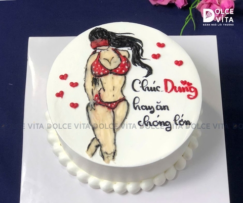 [279] (80) Bánh vẽ hình cô gái bikini cho buổi sinh nhật