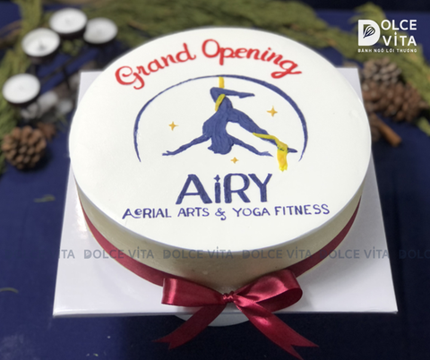 [1857] (95) Bánh kem vẽ logo kỷ niệm ngày sinh nhật/ thành lập cửa hàng, doanh nghiệp