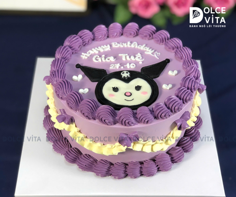 [1550] (80) Bánh vẽ nhân vật Kuromi - quà sinh nhật trẻ em yêu thích
