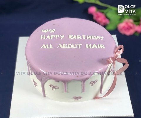 [1305] (30) Bánh kem vẽ nơ tone tím