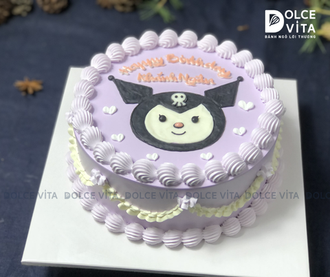[1550] (80) Bánh vẽ nhân vật Kuromi - quà sinh nhật trẻ em yêu thích