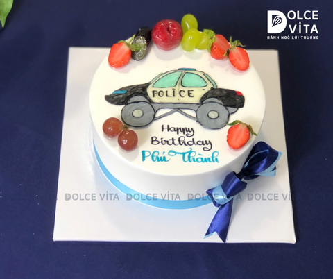 [1683] (70) Bánh vẽXe Cảnh sát (Police car)