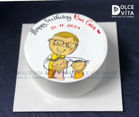 995 (90) Bánh vẽ cha/ ba và các con