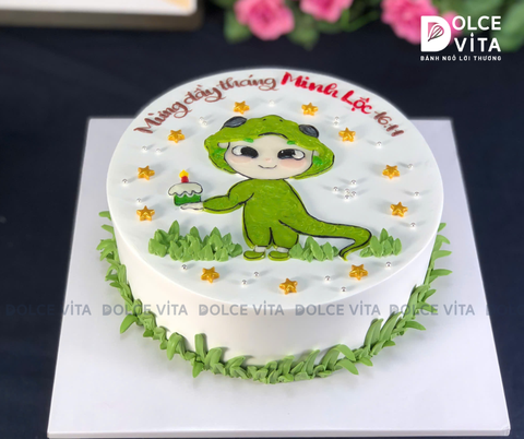 [2101] (70) Bánh kem vẽ hình rắn – Món quà độc đáo cho người tuổi Tỵ