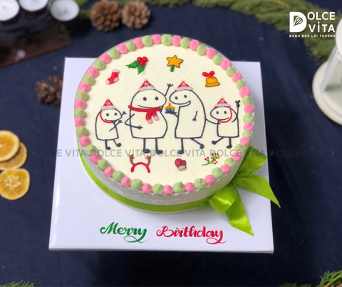 N406 (30) Mousse bắp (Christmas cake /Bánh giáng sinh/ Noel)