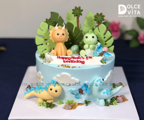 [1920] (400) Bánh kem tạo hình khủng long cho bé mê Dino (Đặt trước 3 ngày)