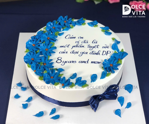 [1903] (50) Bánh bắt bông hoa tông xanh dương